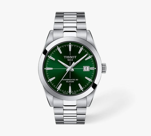 Gentleman Powermatic 80 Stainless Steel with Green Automatic Dial