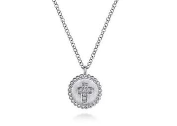 925 Sterling Silver Bujukan Diamond Cross Pendant Necklace