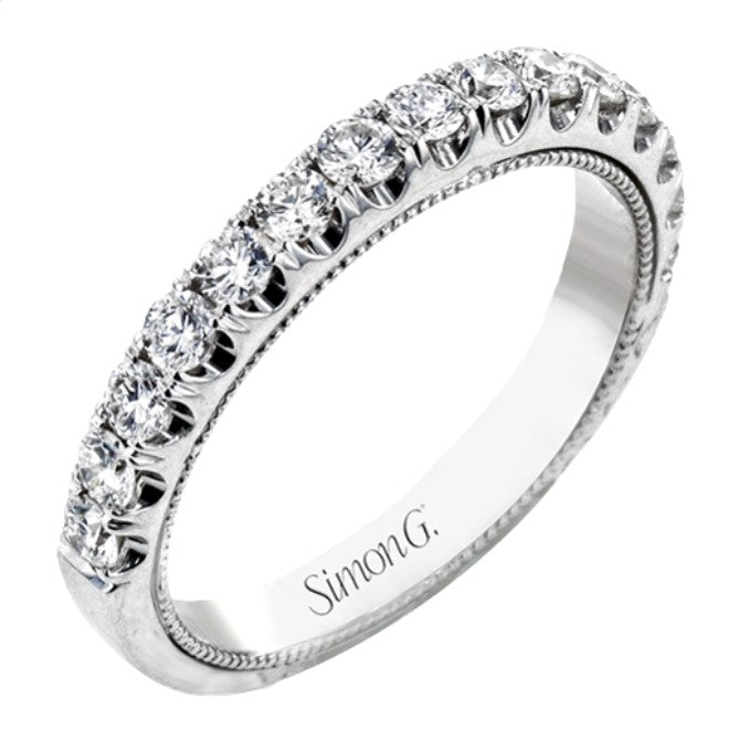 Lady's White 18 Karat Stackable Anniversary Ring Size 6.5