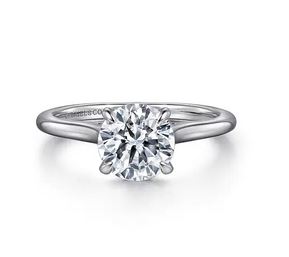 14k White Gold Solitaire Ring