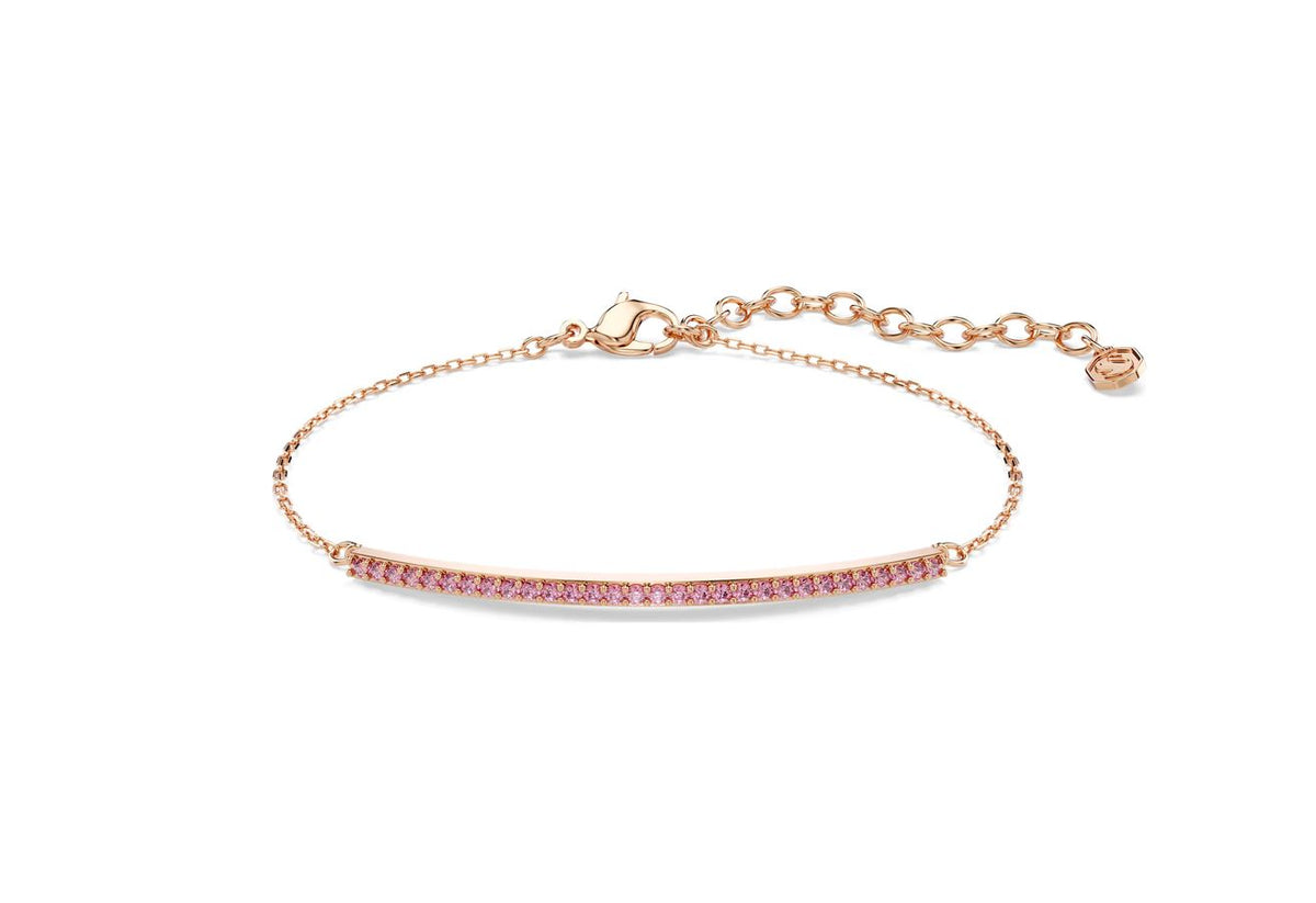 Only bracelet Round cut, Pink, 18K rose gold finish