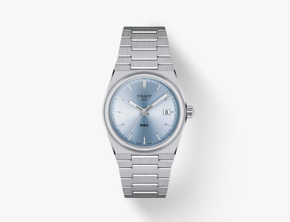 PRX 40205 Unisex Stainless Steel with Light Blue Index Dial