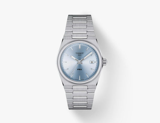 PRX 40205 Unisex Stainless Steel with Light Blue Index Dial