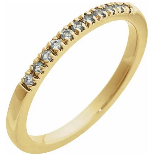 14K Yellow Natural Aquamarine Ring