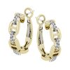 Hoop Earrings in 18k Gold with Diamonds