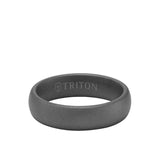 Triton 6MM Tungsten Carbide Ring - Light Sandblasted Finish and Rolled Edge