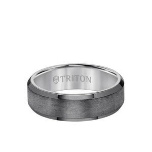 Triton 7MM Tantalum Ring - Vertical Satin Finish and Bevel Edge