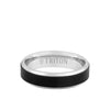 Triton 6MM 14k Gold Ring + Black Titanium Wide Inlay with Bevel Edge