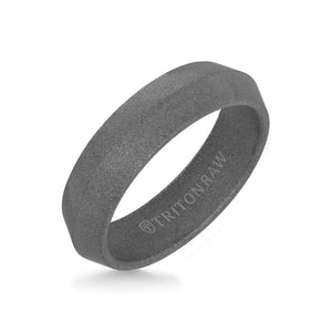 Triton 6MM Tungsten RAW Ring - Sandblasted Matte Finish and Knife Edge