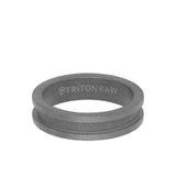 Triton 6MM Tungsten RAW Ring - Sandblasted Matte Finish and Slot Profile