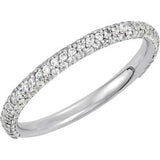 14K White 1/2 CTW Diamond Band