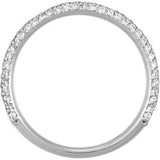 14K White 1/2 CTW Diamond Band