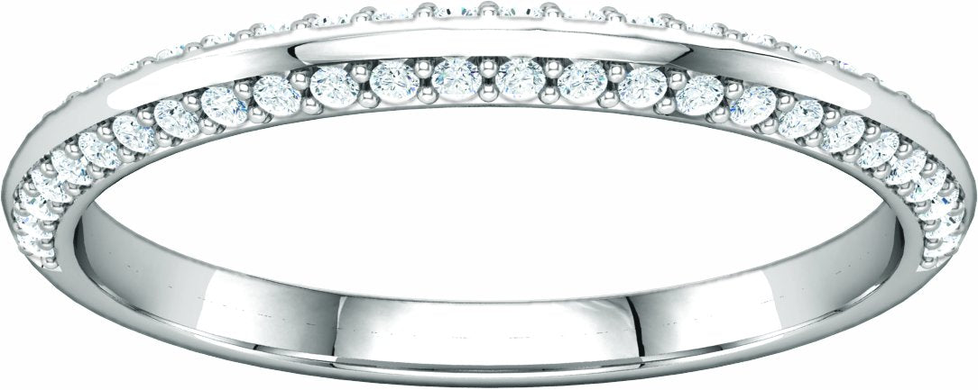 14K White 1/5 CTW Diamond Band