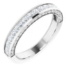 14K White 7/8 CTW Square Diamond Anniversary Band