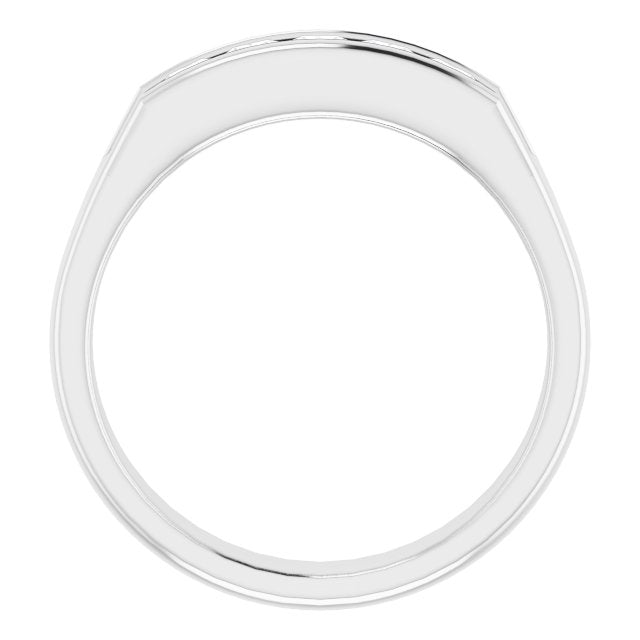 14K White 3/4 CTW Diamond Band