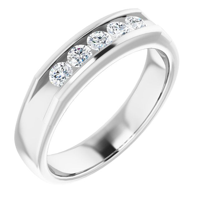 14K White 1/2 CTW Diamond Band