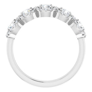 14K White 1 CTW Diamond Anniversary Band