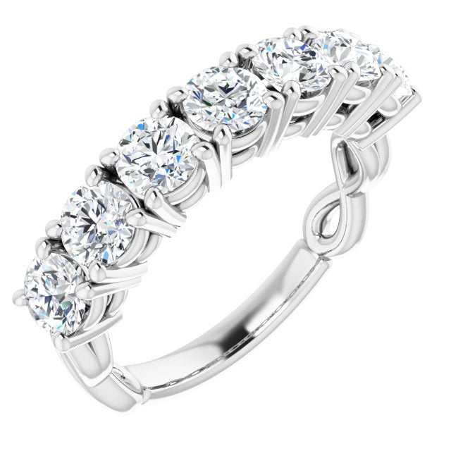 14K White 1 3/4 CTW Diamond Anniversary Band