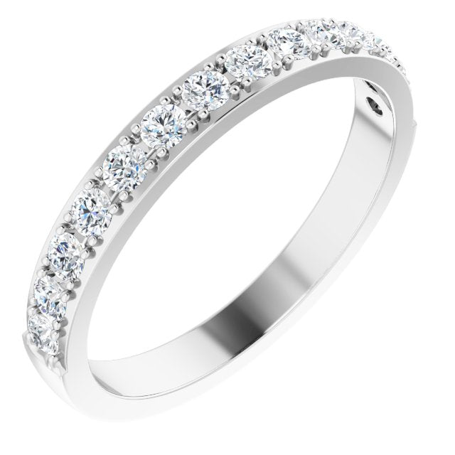 14K White 3/8 CTW Diamond Anniversary Band