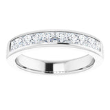 14K White 1 3/8 CTW Diamond Band