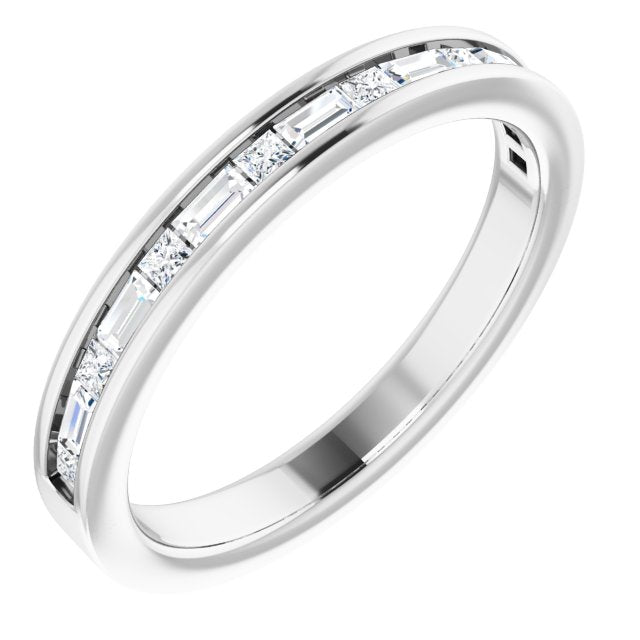 14K White 3/8 CTW Diamond Channel-Set Anniversary Band