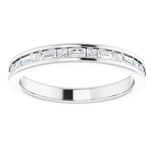 14K White 3/8 CTW Diamond Channel-Set Anniversary Band