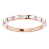 14K Rose 3/8 CTW Diamond Straight Baguette Anniversary Band