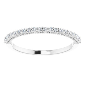 14K White 1/6 CTW Diamond Band