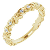 14K Yellow 1/8 CTW Diamond Anniversary Band