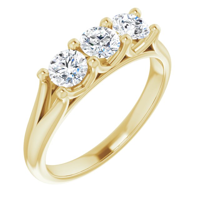 14K Yellow 3/4 CTW Diamond Anniversary Band