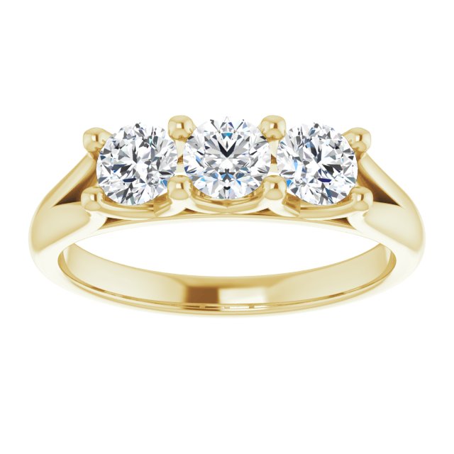 14K Yellow 3/4 CTW Diamond Anniversary Band