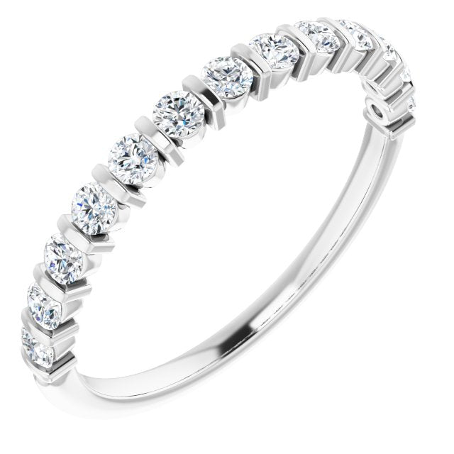 14K White 3/8 CTW Diamond Anniversary Band