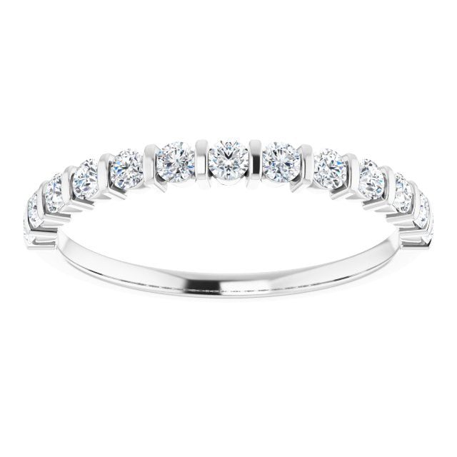 14K White 3/8 CTW Diamond Anniversary Band