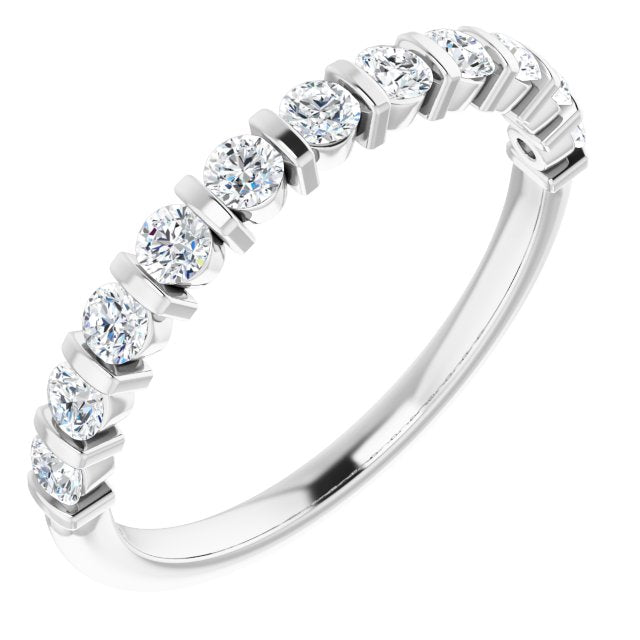 14K White 1/2 CTW Diamond Anniversary Band