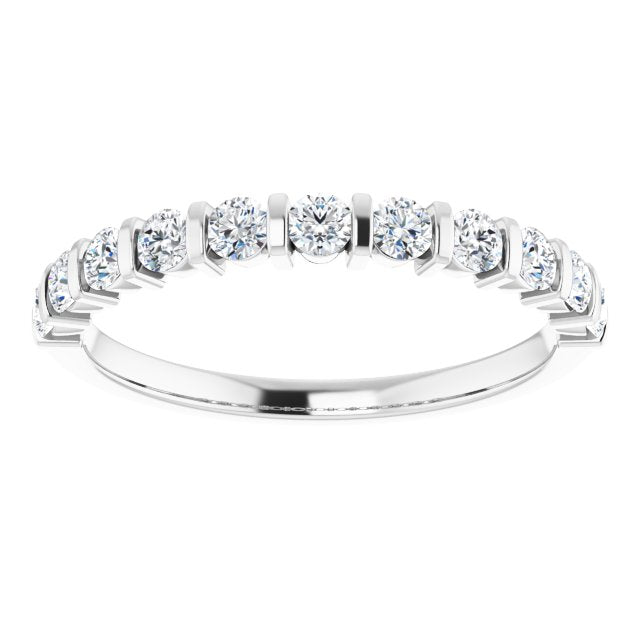 14K White 1/2 CTW Diamond Anniversary Band