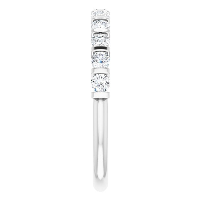 14K White 1/2 CTW Diamond Anniversary Band