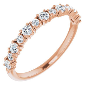 14K Rose 3/8 CTW Diamond Anniversary Band