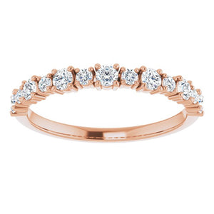 14K Rose 3/8 CTW Diamond Anniversary Band