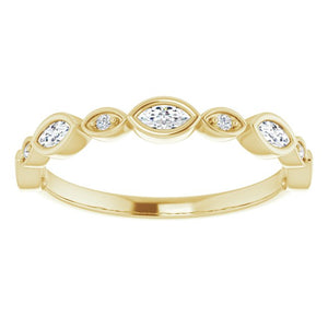 14K Yellow 1/4 CTW Diamond Anniversary Band