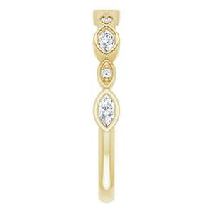 14K Yellow 1/4 CTW Diamond Anniversary Band