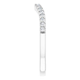 14K White 1/4 CTW Diamond French-Set Matching Band