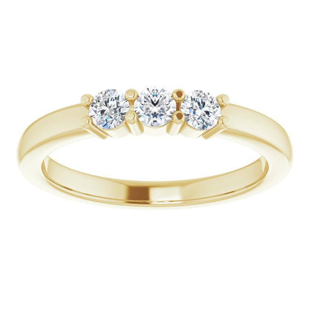 14K Yellow 1/3 CTW Diamond Anniversary Band