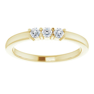 14K Yellow 1/5 CTW Diamond Anniversary Band