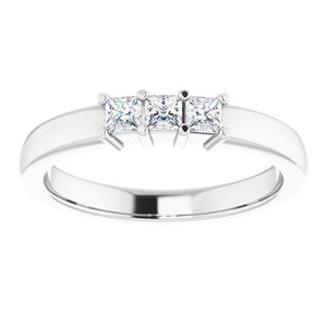 14K White 1/3 CTW Diamond Anniversary Band