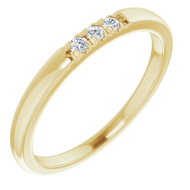 14K Yellow .06 CTW Diamond French-Set Anniversary Band