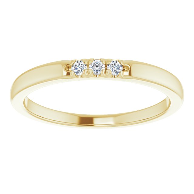 14K Yellow .06 CTW Diamond French-Set Anniversary Band