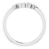 14K White 1/8 CTW Diamond Matching Band