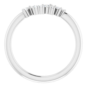 14K White 1/8 CTW Diamond Matching Band