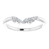 14K White 1/8 CTW Diamond Matching Band