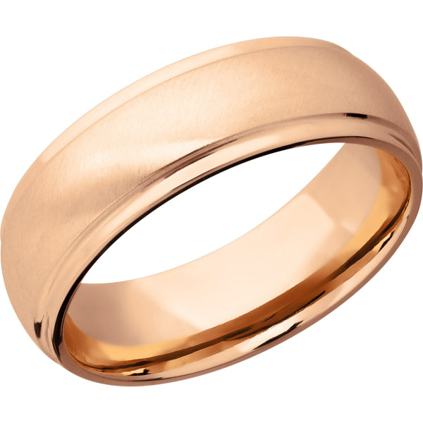 Lashbrook 14k Rose Gold 7mm Men's Wedding Band